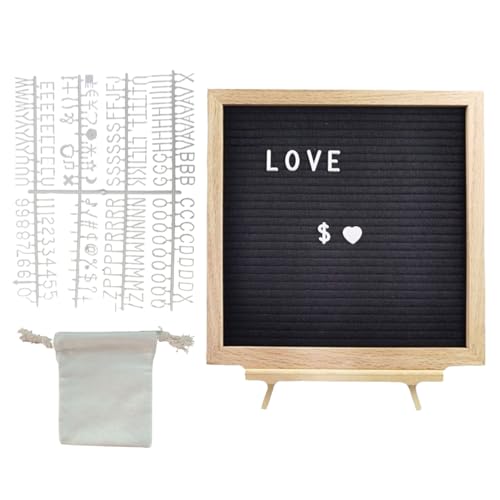 Kustimantu Schwarze Buchstabentafel - Holzrahmen Filz-Buchstabenbrett - Individuell Beschreibbare Nachrichtentafel Für Schule Krankenhaus Café Geschäft Kustimantu Schwarze Buchstabentafel - Holzrahmen Filz-Buchstabenbrett - Individuell Beschreibbare Nachrichtentafel Für Schule Krankenhaus Café Geschäft von Kustimantu