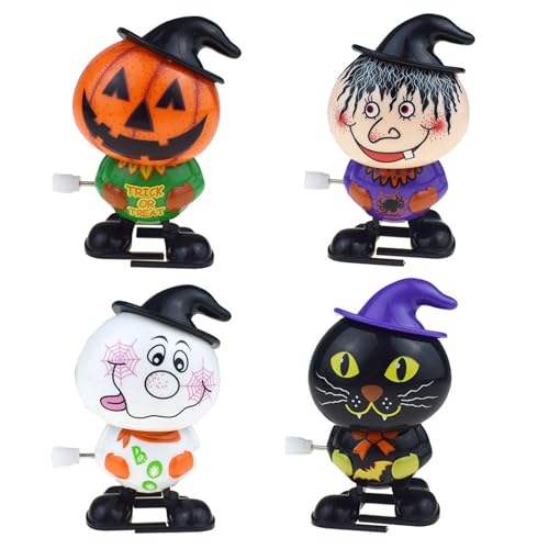Kustimantu Spielzeug zum Stressabbau,4-teiliges exquisites Halloween-Party-Spielzeug-Set - Handaufziehspielzeug, wiederverwendbares und Bezauberndes Mini-Halloween-Aufziehspielzeug für Kustimantu Spielzeug zum Stressabbau,4-teiliges exquisites Halloween-Party-Spielzeug-Set - Handaufziehspielzeug, wiederverwendbares und Bezauberndes Mini-Halloween-Aufziehspielzeug für von Kustimantu