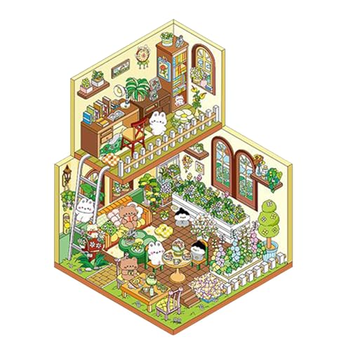 Kustimantu Stickerszenen für Erwachsene, 3D-Aufkleberszene | Niedliche Cartoon-Raum-Szene Aufkleber – Scrapbooking Crafts for Relief Stress, Planners Decor, Ostern Korb Kustimantu Stickerszenen für Erwachsene, 3D-Aufkleberszene | Niedliche Cartoon-Raum-Szene Aufkleber – Scrapbooking Crafts for Relief Stress, Planners Decor, Ostern Korb von Kustimantu