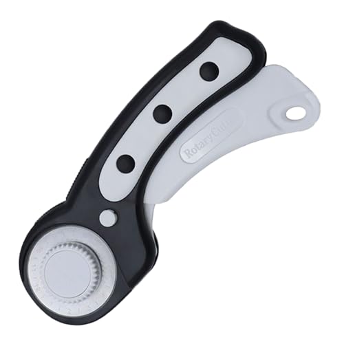 Kustimantu Stoffschneider, drehbar, Schneidrad 45 mm, für Kleidung, Werkzeug mit Sicherheitsschloss, Heimbedarf für Stoff, Filz, Papier von Kustimantu