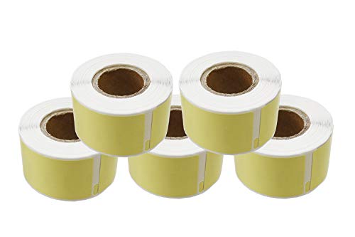 5 Rollen Etiketten für Dymo Typ 99011 (gelb) Ettiketten 28x89mm von Kutlu Deutschland GmbH