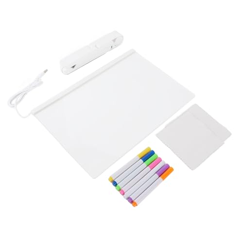 Kuuleyn -Acryl -Trockenerase -Board mit leichten, klaren Desktop -Noten -Memo -Board, Notizblock LED LED -Buchstabenmassagebereich mit 7 Markierungen Kuuleyn -Acryl -Trockenerase -Board mit leichten, klaren Desktop -Noten -Memo -Board, Notizblock LED LED -Buchstabenmassagebereich mit 7 Markierungen von Kuuleyn
