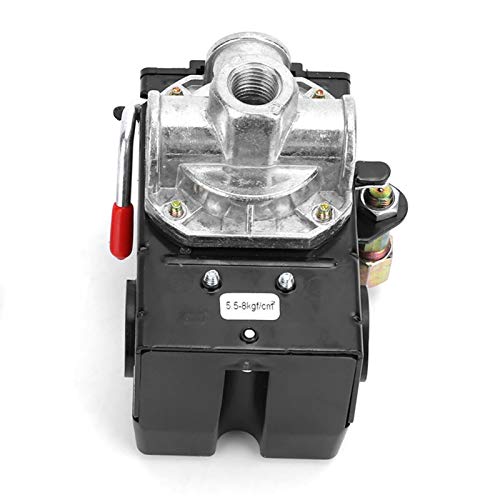 Luftkompressorschalter, 4-Loch-Steuerventil mit automatischem Druckschalter G1/4 "75~120 psi 220 V für Luftkompressor von Kuuleyn