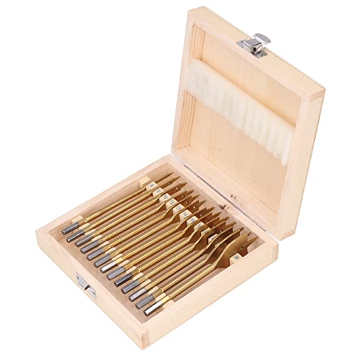 Spatenbohrer-Set, Bohrer-Set, 13-teiliges Holzbearbeitungs-Flachbohrer-Set aus Kohlenstoffstahl, 1/4-Zoll-Sechskantschaft-Spatenbohrer-Set, Lochschneider, bohren Sie das meiste Holz Spatenbohrer-Set, Bohrer-Set, 13-teiliges Holzbearbeitungs-Flachbohrer-Set aus Kohlenstoffstahl, 1/4-Zoll-Sechskantschaft-Spatenbohrer-Set, Lochschneider, bohren Sie das meiste Holz von Kuuleyn