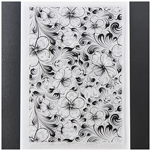 Kwan Crafts 3040202 Blumen-Hintergrund, transparente Stempel für Kartenherstellung, Dekoration und DIY Scrapbooking von Kwan Crafts