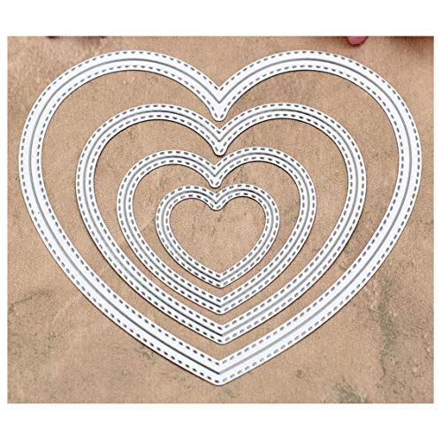 Kwan Crafts 4 Stanzformen mit Herz-Motiv, für Scrapbooking, Fotoalbum, Prägung Kwan Crafts 4 Stanzformen mit Herz-Motiv, für Scrapbooking, Fotoalbum, Prägung von Kwan Crafts