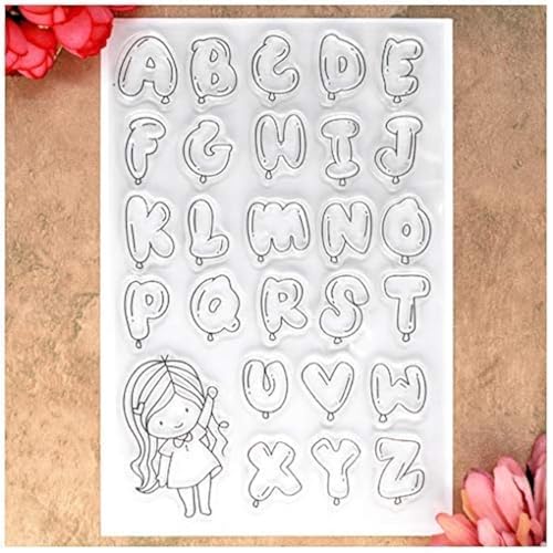 Kwan Crafts ABC Luftballons Mädchen Englisch Alphabet Buchstaben Klar Stempel für Kartenherstellung Dekoration und DIY Scrapbooking Kwan Crafts ABC Luftballons Mädchen Englisch Alphabet Buchstaben Klar Stempel für Kartenherstellung Dekoration und DIY Scrapbooking von Kwan Crafts