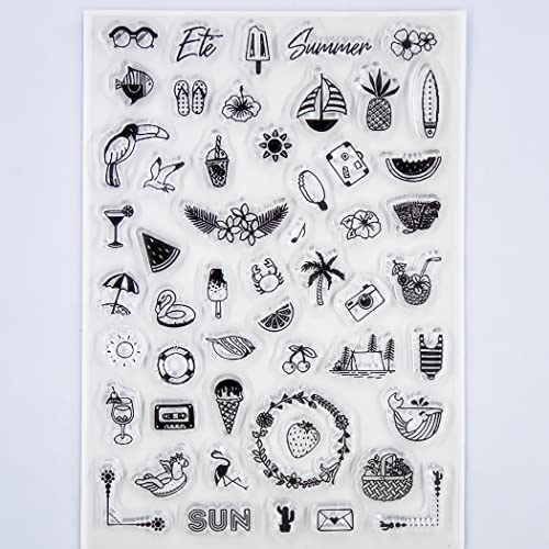 Kwan Crafts Daily Icons 3050606 Stempel, Sommersonne, Vogel, transparent, für Kartenherstellung, Dekoration und DIY-Scrapbooking von Kwan Crafts