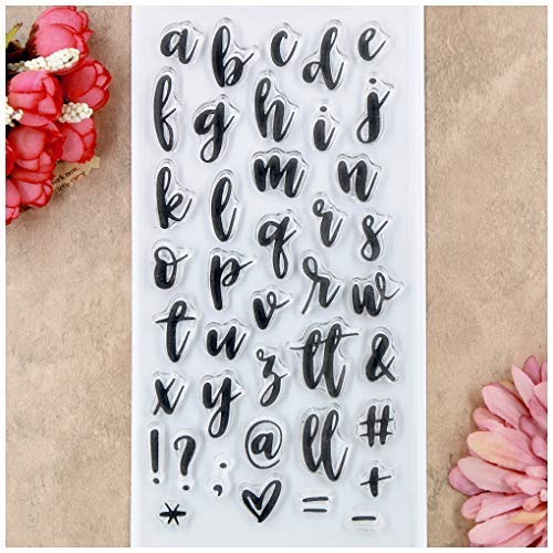 Kwan Crafts Kleinbuchstaben mit englischen Buchstaben, transparent, für Kartengestaltung, Dekoration und Bastelarbeiten von Kwan Crafts