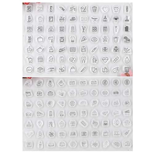 Kwan Crafts Transparente Stempel für Kartengestaltung, Dekoration und Scrapbooking, 2 Bögen von Kwan Crafts