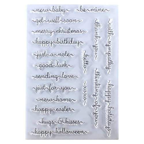 Kwan Crafts Transparente Stempel mit Aufschrift "Happy Birthday", gute Besserung für Halloween, Dankeschön, Feiertag, für Kartengestaltung, Dekoration und Bastelarbeiten Kwan Crafts Transparente Stempel mit Aufschrift "Happy Birthday", gute Besserung für Halloween, Dankeschön, Feiertag, für Kartengestaltung, Dekoration und Bastelarbeiten von Kwan Crafts