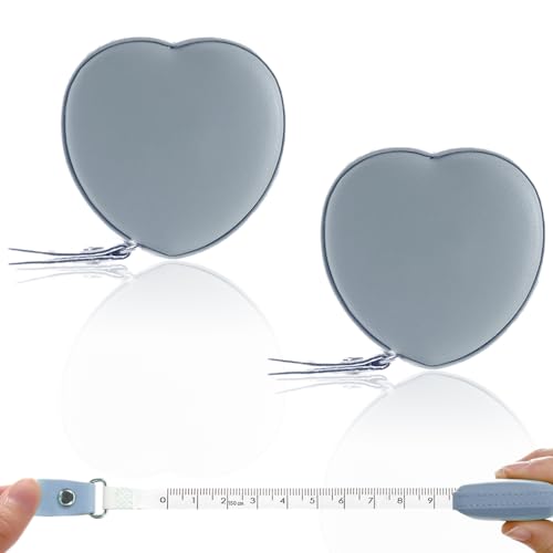 Doppelseitiges Maßband, 152,4 cm, ideal zum Messen von Körpergewebe, Nähen, Schneidern, Stricken, Basteln und Gewichtsverlust, Blau, 2 Stück Doppelseitiges Maßband, 152,4 cm, ideal zum Messen von Körpergewebe, Nähen, Schneidern, Stricken, Basteln und Gewichtsverlust, Blau, 2 Stück von Kwude