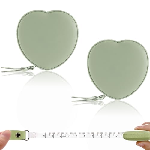 Doppelseitiges Maßband, 152,4 cm, ideal zum Messen von Körpergewebe, Nähen, Schneidern, Stricken, Basteln und Gewichtsverlust, Grün, 2 Stück Doppelseitiges Maßband, 152,4 cm, ideal zum Messen von Körpergewebe, Nähen, Schneidern, Stricken, Basteln und Gewichtsverlust, Grün, 2 Stück von Kwude