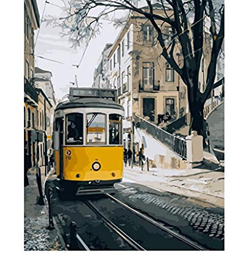 Kxch Malen nach Zahlen Lissabon Straße Landschaftsmalerei nach Zahlen auf Leinwand DIY Digital malen nach Zahlen-Sets für Wohnzimmer Wohnkultur Rahmenlos 40X50Cm Kxch Malen nach Zahlen Lissabon Straße Landschaftsmalerei nach Zahlen auf Leinwand DIY Digital malen nach Zahlen-Sets für Wohnzimmer Wohnkultur Rahmenlos 40X50Cm von Kxch