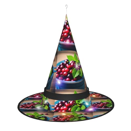 Kycvds Der Eimer mit Kirschen Halloween-Hexenhüte ist mit Lichtern verziert, die verwendet werden, um große Halloween-Partyzubehör zu dekorieren. Kycvds Der Eimer mit Kirschen Halloween-Hexenhüte ist mit Lichtern verziert, die verwendet werden, um große Halloween-Partyzubehör zu dekorieren. von Kycvds