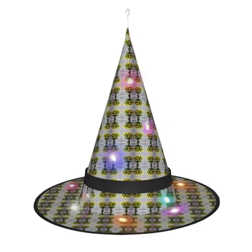 Kycvds Der Strauß Narzissen Halloween-Hexenhüte ist mit Lichtern verziert, die große Halloween-Partyzubehör dekorieren. Kycvds Der Strauß Narzissen Halloween-Hexenhüte ist mit Lichtern verziert, die große Halloween-Partyzubehör dekorieren. von Kycvds