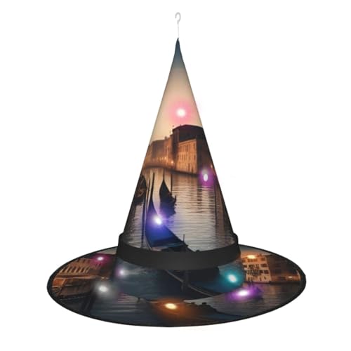 Kycvds Die Halloween-Hexenhüte von Venedig sind mit Lichtern verziert, die große Halloween-Partyzubehör dekorieren. Kycvds Die Halloween-Hexenhüte von Venedig sind mit Lichtern verziert, die große Halloween-Partyzubehör dekorieren. von Kycvds