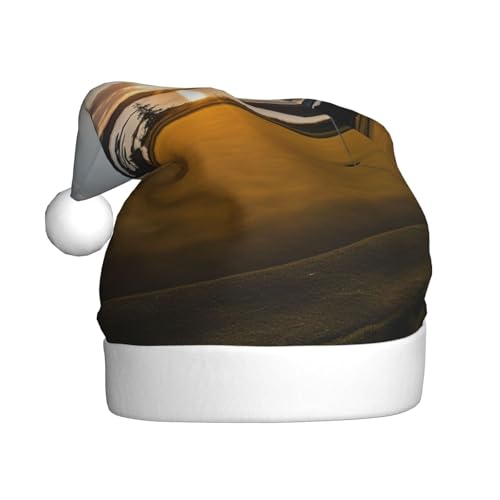 Kycvds Golf Resort Park Weihnachtsmannmütze, Urlaub für Erwachsene, Unisex, Samt, Komfort, extra dicker Hut für Neujahr von Kycvds