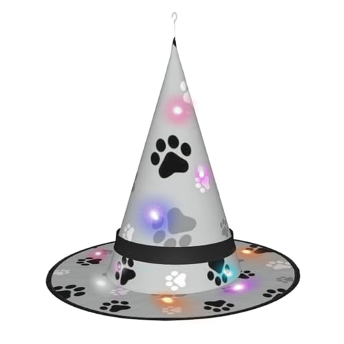 Kycvds Halloween-Hexenhüte mit Tierpfotenabdrücken sind mit Lichtern verziert, die verwendet werden, um große Halloween-Partyzubehör zu dekorieren. Kycvds Halloween-Hexenhüte mit Tierpfotenabdrücken sind mit Lichtern verziert, die verwendet werden, um große Halloween-Partyzubehör zu dekorieren. von Kycvds