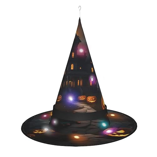 Kycvds Halloween-Horror-Halloween-Hexenhüte sind mit Lichtern verziert, die verwendet werden, um große Halloween-Partyzubehör zu dekorieren. Kycvds Halloween-Horror-Halloween-Hexenhüte sind mit Lichtern verziert, die verwendet werden, um große Halloween-Partyzubehör zu dekorieren. von Kycvds