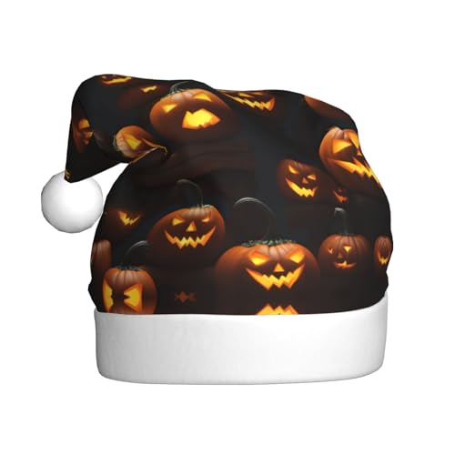 Kycvds Halloween-Kürbis-Mütze, Weihnachtsmannmütze, Urlaub für Erwachsene, Unisex, Samt, Komfort, extra dick, für Neujahr Kycvds Halloween-Kürbis-Mütze, Weihnachtsmannmütze, Urlaub für Erwachsene, Unisex, Samt, Komfort, extra dick, für Neujahr von Kycvds