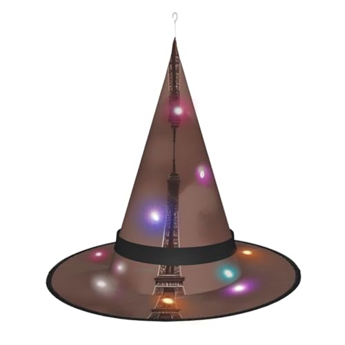 Kycvds Pariser Kaffee-Eiffelturm-Halloween-Hexenhüte sind mit Lichtern verziert, die große Halloween-Partyzubehör dekorieren. Kycvds Pariser Kaffee-Eiffelturm-Halloween-Hexenhüte sind mit Lichtern verziert, die große Halloween-Partyzubehör dekorieren. von Kycvds