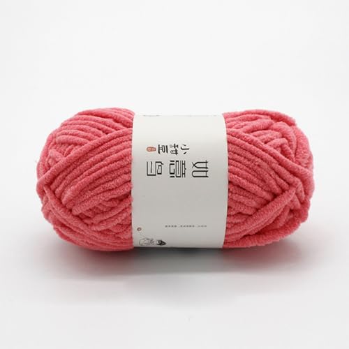 KyeeaDIY Chunky Chenille Garn zum Häkeln, 3pcs Samtgarn zum Stricken von Baumwollgarnen für Anfänger zum Häkeln von Amigurumi, Dicke Decken (jeweils 55m / 60yd) (D) von KyeeaDIY
