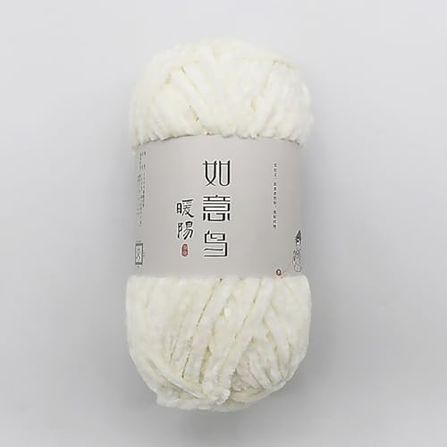 KyeeaDIY Chunky Garn zum Häkeln, 2Pcs Chenille Häkelngarn Clearance, Samt Garn Crochet für Decke Stricken, für die Herstellung von DIY Decke, Kleidung, Stricken Kreationen (A) von KyeeaDIY