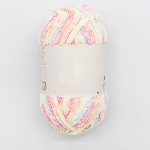 KyeeaDIY Chunky Garn zum Häkeln, 2Pcs Chenille Häkelngarn Clearance, Samt Garn Crochet für Decke Stricken, für die Herstellung von DIY Decke, Kleidung, Stricken Kreationen (D) von KyeeaDIY