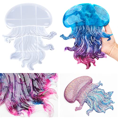 KyeeaDIY Große Silikonform Gießform Epoxidharz Formen, Simulation Qualle Silikonform Harz Irregulär Quallenform Jellyfish Resin Mold für DIY Ozean Biologie Ablagefach KyeeaDIY Große Silikonform Gießform Epoxidharz Formen, Simulation Qualle Silikonform Harz Irregulär Quallenform Jellyfish Resin Mold für DIY Ozean Biologie Ablagefach von KyeeaDIY