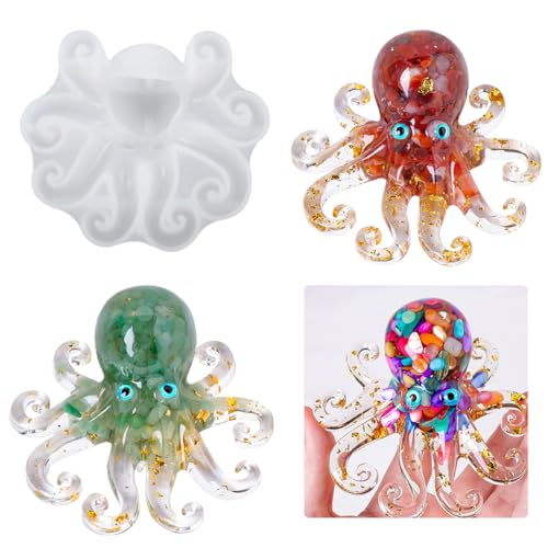 KyeeaDIY Oktopus Silikonform Epoxidharz Gießform Formen, Simulation 3D Oktopus Silikonformen Harz Meer Octopus Resin Molds Tier Silikon Form für DIY Kunstharz Handwerk KyeeaDIY Oktopus Silikonform Epoxidharz Gießform Formen, Simulation 3D Oktopus Silikonformen Harz Meer Octopus Resin Molds Tier Silikon Form für DIY Kunstharz Handwerk von KyeeaDIY