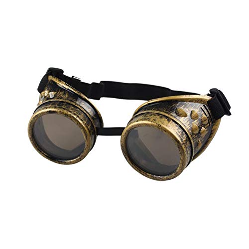 Kylewo Steampunk, Schweißer Brille, Steampunk Antique Copper Cyber Goggles Rave Goth Vintage Victorian Like Sunglasses von Kylewo