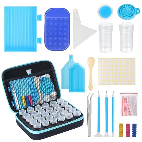 Kyrio 30 Compartment Diamond Painting Organizer, Diamond Painting Accessory Set, Diamond Art Tool Set, Vielzahl von Zubehör, geeignet für DIY, Lagerung von Kyrio