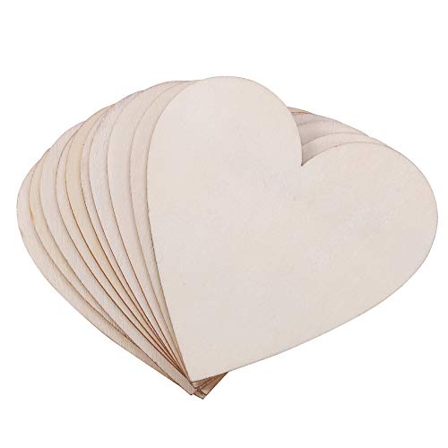 Kznifmk 10 Stück 80 mm Verzierungen blanko Herzform aus Holz für Handwerk Dekoration Hochzeit Kznifmk 10 Stück 80 mm Verzierungen blanko Herzform aus Holz für Handwerk Dekoration Hochzeit von Kznifmk