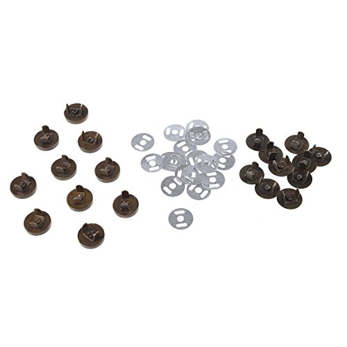 Kznifmk 10 x Knopf aus Metall, magnetisch, 18 mm, Bronze, Magnetknopf, Handwerk von Kznifmk