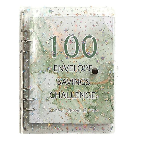 Kznifmk 100 Challenge Binder Sparordner für Save 5050, mit Geldumschlägen für die Budgetplanung, Grün Kznifmk 100 Challenge Binder Sparordner für Save 5050, mit Geldumschlägen für die Budgetplanung, Grün von Kznifmk