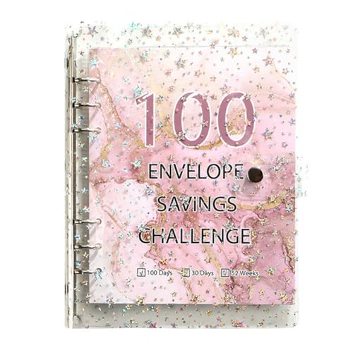 Kznifmk 100 Challenge Binder Sparordner für Save 5050, mit Geldumschlägen für die Budgetplanung, Rosa Kznifmk 100 Challenge Binder Sparordner für Save 5050, mit Geldumschlägen für die Budgetplanung, Rosa von Kznifmk