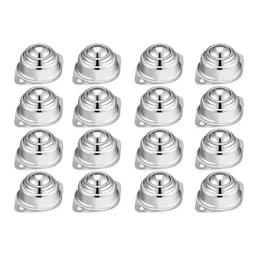 Kznifmk 16 Stück Transfer-Kugellager aus Stahl mit runden Kugeln, Universal-Kugelrollen für Förderrollenhalter Kznifmk 16 Stück Transfer-Kugellager aus Stahl mit runden Kugeln, Universal-Kugelrollen für Förderrollenhalter von Kznifmk