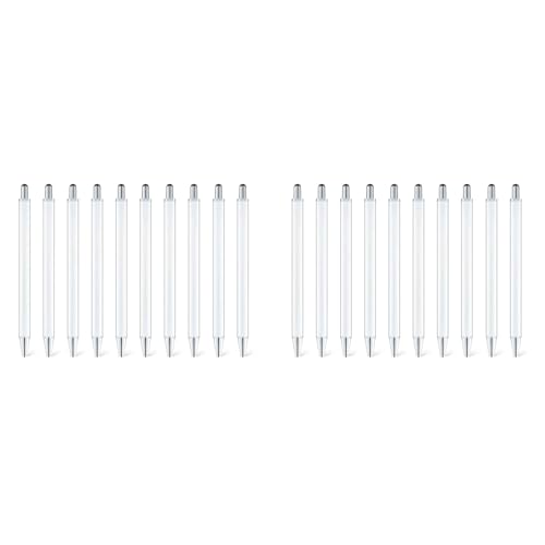 Kznifmk 20 Stück Sublimationsstift, blanko, ohne Klemmen, einziehbare Verpackung, Sublimations-Kugelschreiber durch Wärmeübertragung, für das Büro zum Basteln von Kznifmk