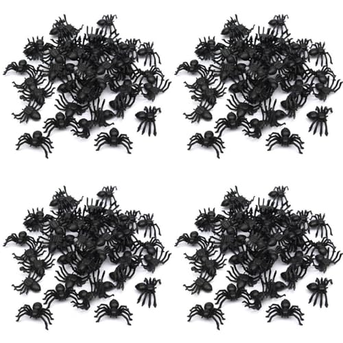 Kznifmk 200 x schwarze Kunststoff-Spielzeuge, Spinne, Halloween, Hante für Haus, Dekoration Kznifmk 200 x schwarze Kunststoff-Spielzeuge, Spinne, Halloween, Hante für Haus, Dekoration von Kznifmk