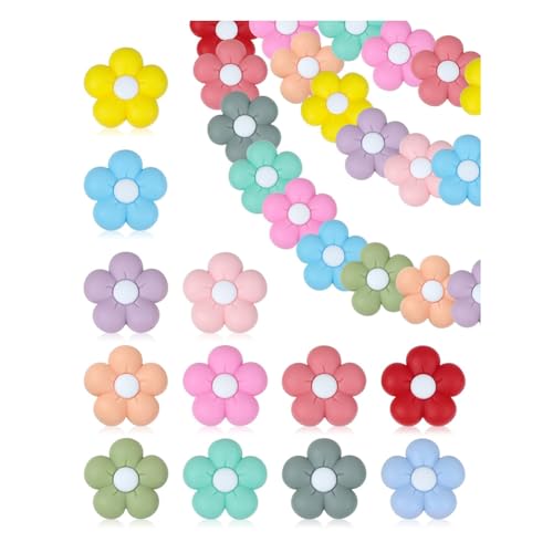 Kznifmk 24 Silikonperlen, Blumen und niedliche Charms für Schlüsselanhänger, Stifte, Armbänder, Halsketten, Kordeln und Bastelbedarf Kznifmk 24 Silikonperlen, Blumen und niedliche Charms für Schlüsselanhänger, Stifte, Armbänder, Halsketten, Kordeln und Bastelbedarf von Kznifmk
