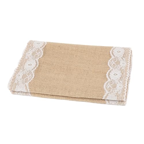 Kznifmk 4-teiliges Tischset aus Spitze, Retro, aus Leinen, für Party, Hochzeit, Landhaus, Dekoration, Esstisch, einfach zu installieren, einfach zu verwenden Kznifmk 4-teiliges Tischset aus Spitze, Retro, aus Leinen, für Party, Hochzeit, Landhaus, Dekoration, Esstisch, einfach zu installieren, einfach zu verwenden von Kznifmk