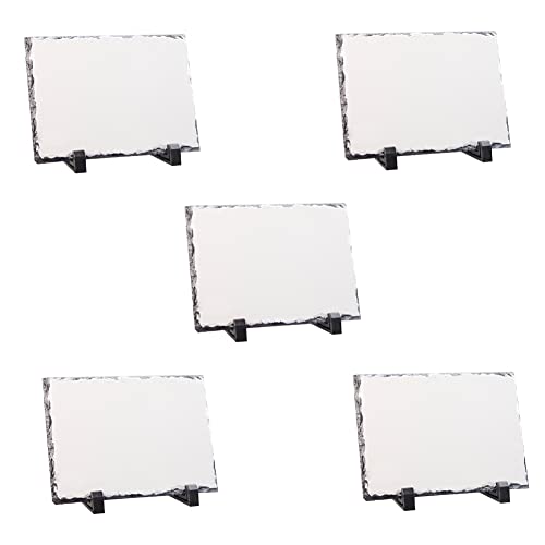 Kznifmk 5 Stück Sublimationsrohlinge Sublimation Blanko Fotorahmen Wärme Thermoplatte Stein Foto mit Displayhalter für Desktop Kznifmk 5 Stück Sublimationsrohlinge Sublimation Blanko Fotorahmen Wärme Thermoplatte Stein Foto mit Displayhalter für Desktop von Kznifmk