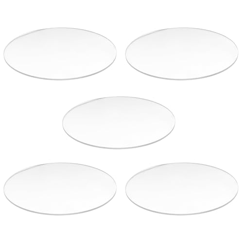 Kznifmk 5 x transparenter Spiegel, 3 mm, rund, Acryl, Durchmesser: 85 mm Kznifmk 5 x transparenter Spiegel, 3 mm, rund, Acryl, Durchmesser: 85 mm von Kznifmk