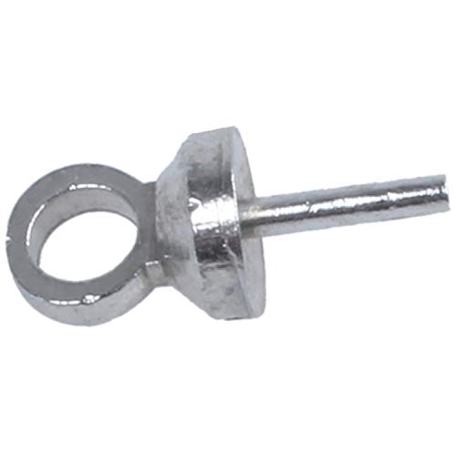 Kznifmk 50 Stück Kugelstifte, Perlen, Gemstone Kappe, Platte, Anzahl: 50 Stück (Silber) von Kznifmk