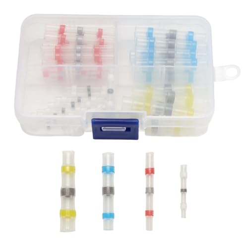 Kznifmk 50 Stück Thermo-Stecker, wasserdicht, zum Löten, einziehbare Endverbinder, Kabelschuhe, elektrisch, isolierte Klemme für Auto Kznifmk 50 Stück Thermo-Stecker, wasserdicht, zum Löten, einziehbare Endverbinder, Kabelschuhe, elektrisch, isolierte Klemme für Auto von Kznifmk