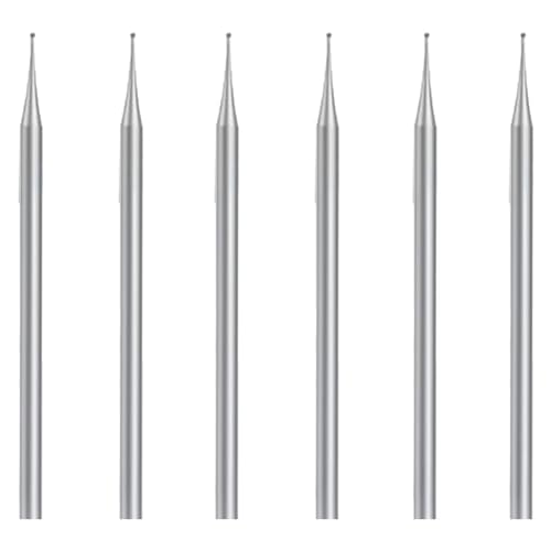 Kznifmk 6 Kugelfräser, Kugelfräser mit 3/32 Schaft, Schnitzbohrer (1,2 mm), langlebig und einfach zu verwenden von Kznifmk