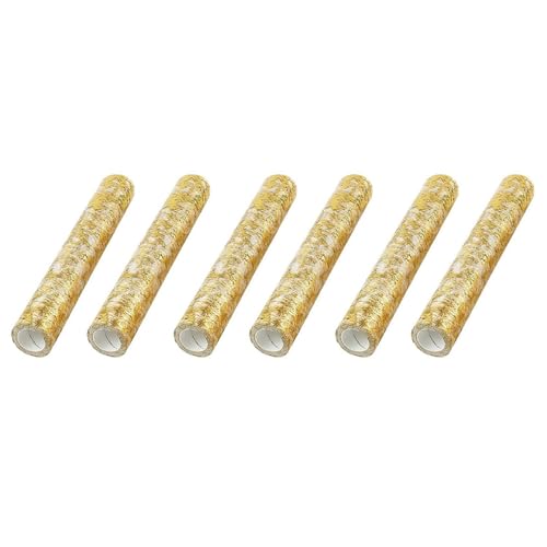 Kznifmk 6 Stück Serie-Tüllrolle, Polyester, glitzernd, mit Blattgold, Dekoration für Party, Geburtstag, Hochzeit, Weihnachten Kznifmk 6 Stück Serie-Tüllrolle, Polyester, glitzernd, mit Blattgold, Dekoration für Party, Geburtstag, Hochzeit, Weihnachten von Kznifmk