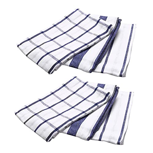 Kznifmk 6-teiliges Geschirrtuch, hochwertig, blau / weiß, kariert, gestreift, Küchentuch, 100 % Baumwollstoff Kznifmk 6-teiliges Geschirrtuch, hochwertig, blau / weiß, kariert, gestreift, Küchentuch, 100 % Baumwollstoff von Kznifmk