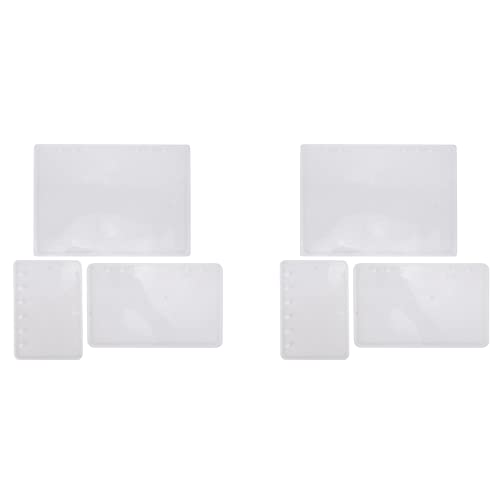 Kznifmk 6 x A7/A6/A5 Silikonform für Notizbücher, Silikonform, Kunstharz, DIY, Buchform, Kristall, Epoxidharz, Silikon, transparent von Kznifmk